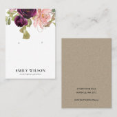 赤面金ゴールド包装バラフローライヤリングディスプレイ 名刺 (正面/裏面)