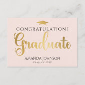 赤面金ゴールド大学院博士課程修了 エンクロージャーカード (正面)