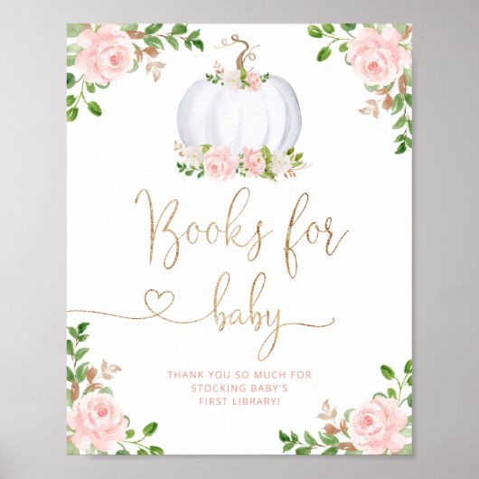 赤面金ゴールド小さなベビー用かぼちゃ本 ポスター (正面)