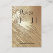 赤面金ゴールド水彩ロゴイヤリングディスプレイ 名刺 (正面)