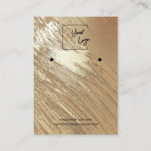 赤面金ゴールド水彩ロゴイヤリングディスプレイ 名刺 (正面)