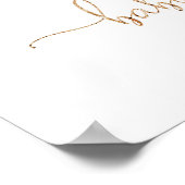 赤面金ゴールド秋カボチャ赤ちゃんシャワー歓迎 ポスター (角)