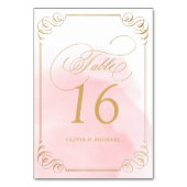 赤面金ゴールド結婚書道表番号 テーブルナンバー (正面)