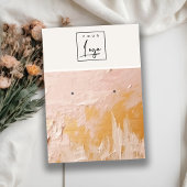 赤面金ゴールド絵を描油テクスチャロゴのイヤリングホルダー 名刺