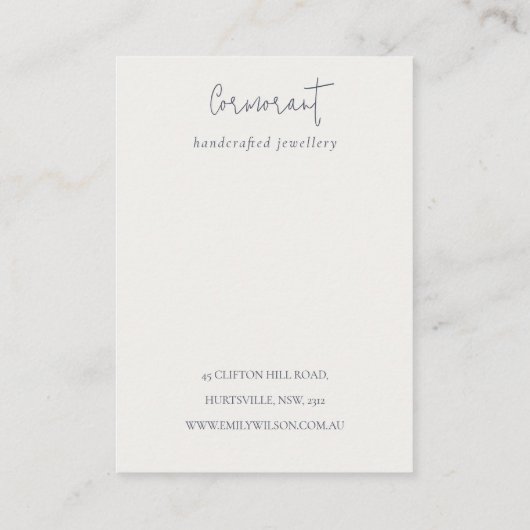 赤面金ゴールド絵を描油テクスチャロゴヘアピンディスプレイ 名刺 (裏面)