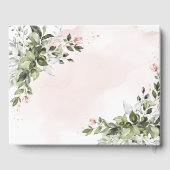 赤面金ゴールド緑色多肉質ダスティブルー結婚ズ ゲストブック (裏面)