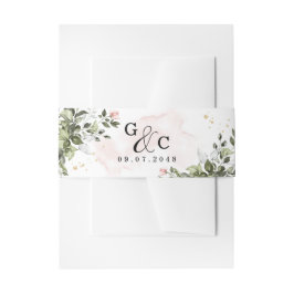 赤面金ゴールド緑色多肉質ダスティブルー結婚ズ 招待状ベリーバンド