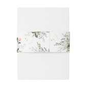 赤面金ゴールド緑色多肉質ダスティブルー結婚ズ 招待状ベリーバンド (裏面例)