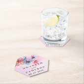 赤面金ゴールド緑色多肉質ダスティブルー結婚ズN ペーパーコースター (インサイチュ)