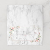 赤面金ゴールド緑豊かなピンクフローラ プレイスカード (外部開封)