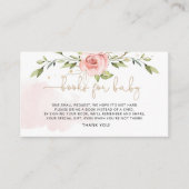 赤面金ゴールド花本ベビーチケット エンクロージャーカード (正面)