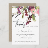 赤面金ゴールドMARSALAフローラ企業のロゴ サンキューカード (正面/裏面)