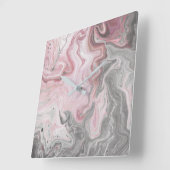 赤面鉱物 スクエア壁時計 (傾斜)