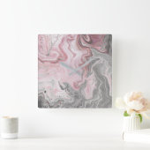 赤面鉱物 スクエア壁時計 (ホーム)