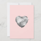 赤面銀ガーリー箔ハートバルーンキンセアニラ 招待状 (裏面)