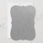 赤面銀フローラ紙吹雪結婚式招待状 招待状 (裏面)