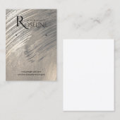 赤面銀水色ロゴイヤリングディスプレイ 名刺 (正面/裏面)