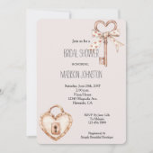 赤面鍵からハートブライダルシャワー 招待状 (正面)