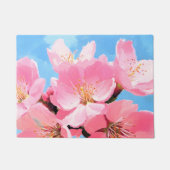 赤面開花さくらんぼ花 ドアマット (正面)