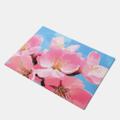 赤面開花さくらんぼ花 ドアマット (アングル)