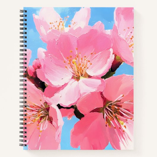 赤面開花さくらんぼ花 ノートブック (正面)