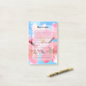 赤面開花さくらんぼ花 ポストイット (デスク上)