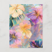 赤面開花エキゾチック離れな花 シーズンポストカード (正面)