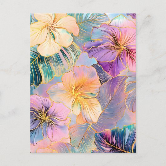 赤面開花エキゾチック離れな花 シーズンポストカード (正面)