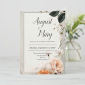 赤面開花エレガンス結婚式招待状 招待状 (スタンド正面)