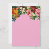 赤面開花カラフルバラフローラブライダルシャワー 招待状 (裏面)