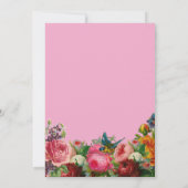 赤面開花カラフルバラフローラブライダルシャワー 招待状 (裏面)