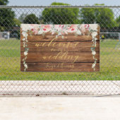 赤面開花ファンシー金ゴールド書道ウッドウェルカム 横断幕 (インサイチュ)