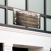 赤面開花ファンシー金ゴールド書道ウッドウェルカム 横断幕 (ビルの外側)