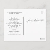 赤面開花フローラありがとうポストカード ポストカード (裏面)