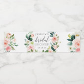 赤面開花ブライダルシャワーウォーターボトルラベル ペットボトルラベル (シングルラベル)