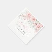 赤面開花ベビーシャワー スタンダードカクテルナプキン (角)