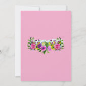 赤面開花ボタニカルカントリーボホフローラ結婚 招待状 (裏面)