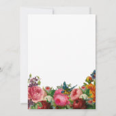 赤面開花ボタニカルガーデンフローラブライダルシャワー 招待状 (裏面)