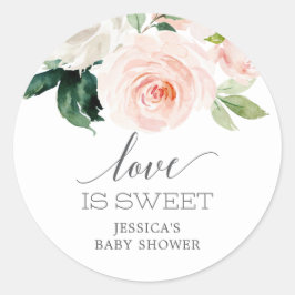 赤面開花愛は甘い赤ちゃんシャワーの好意 ラウンドシール