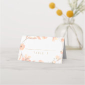 赤面開花水彩金ゴールドフローラエスコーカスタムト プレイスカード (正面)