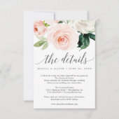赤面開花結婚の詳細カード 招待状 (正面)