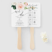 赤面開花結婚式 プログラムとタイムライン ハンドファン (正面&裏面)