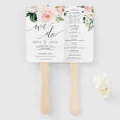 赤面開花結婚式 プログラムファンタイムライン ハンドファン (正面&裏面)