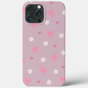 赤面開花 – かわいいピンクのフローラ電話ケース iPhone 13 PRO MAXケース
