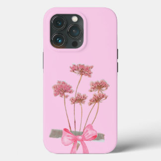 赤面開花 – パステルピンクブーケボウケース🌸🎀 iPhone 13 PROケース
