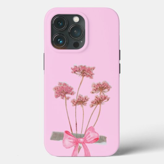 赤面開花 – パステルピンクブーケボウケース🌸🎀 Case-Mate iPhoneケース (裏面)