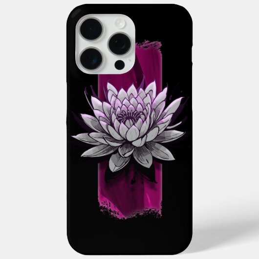 赤面開花:ピンクの蓮の花 Case-Mate iPhoneケース (裏面)