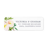 赤面開花 |フローラ差出人住所 ラベル (正面)