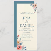 赤面開花 招待状 (正面/裏面)