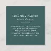 赤面開花 |水モダン色フローラ スクエア名刺 (裏面)